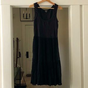 DKNY - black dress with silk skirt - size P